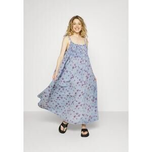 Free People Lavender and Blue Floral Maxi Dress